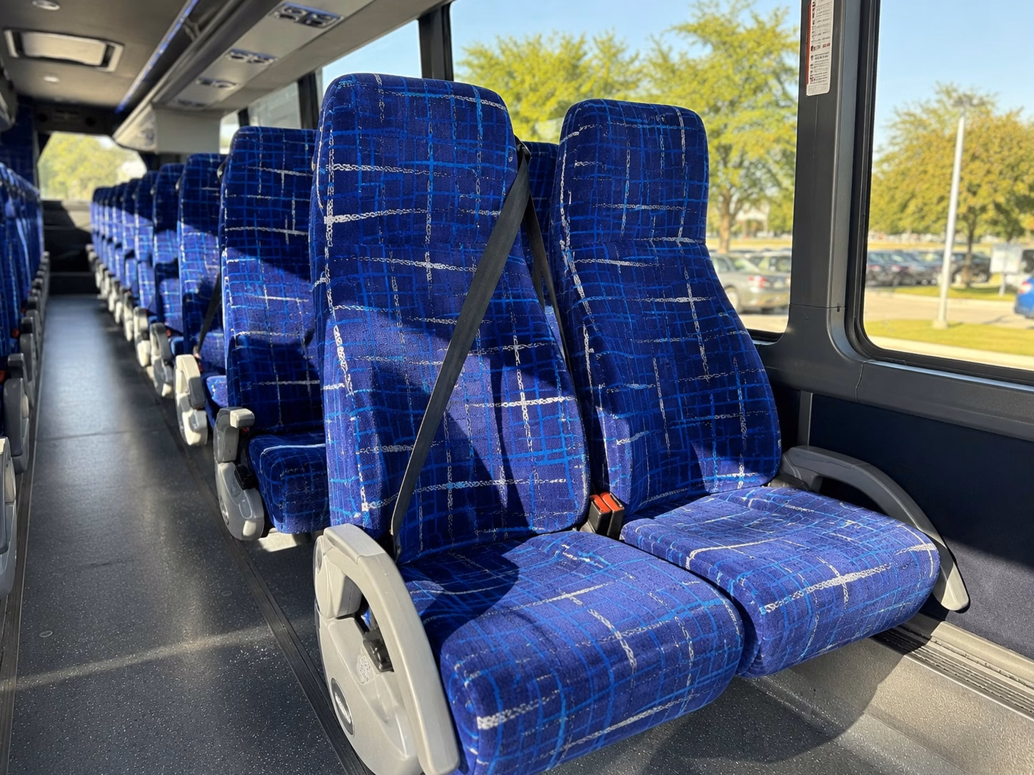 sacramento charter bus interior